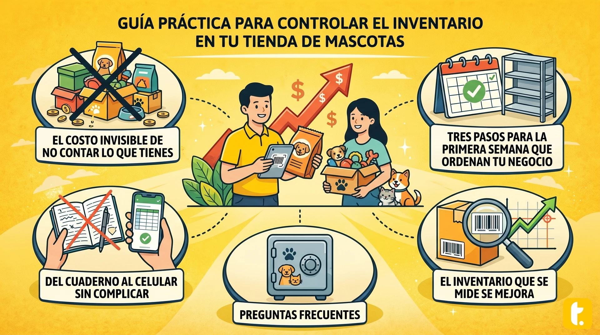 Usuario de Treinta llevando su inventario con un sistema